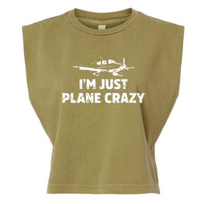 Im Just Plane Crazy Garment-Dyed Women's Muscle Tee