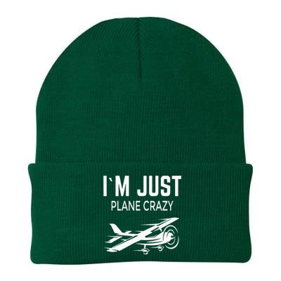 I'm Just Plane Crazy I Airplane I Plane Knit Cap Winter Beanie