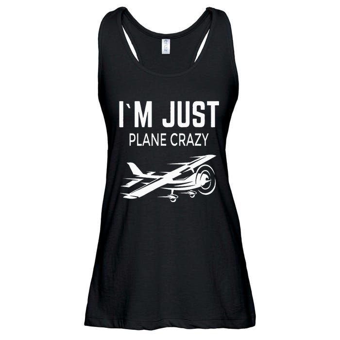 I'm Just Plane Crazy I Airplane I Plane Ladies Essential Flowy Tank