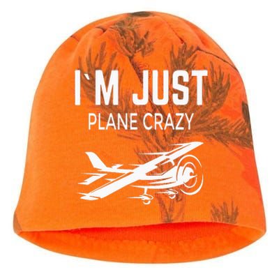 I'm Just Plane Crazy I Airplane I Plane Kati - Camo Knit Beanie