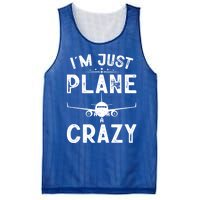 IM Just Plane Crazy Airplanes Lover Aviation Funny Gift Mesh Reversible Basketball Jersey Tank