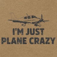 I'm Just Plane Crazy. Funny Airplane Pilots Cotton Canvas Backpack