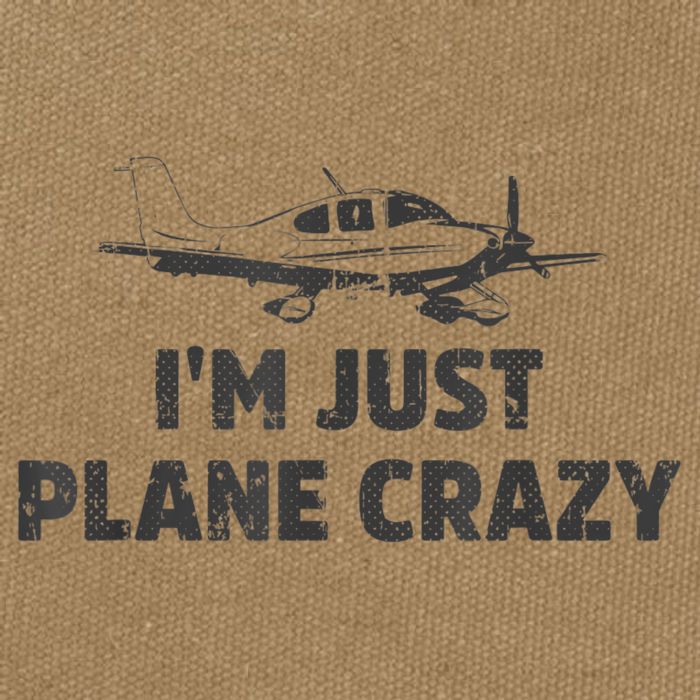 I'm Just Plane Crazy. Funny Airplane Pilots Cotton Canvas Backpack