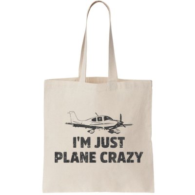 I'm Just Plane Crazy. Funny Airplane Pilots Bag