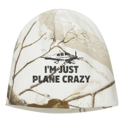 I'm Just Plane Crazy. Funny Airplane Pilots Kati - Camo Knit Beanie