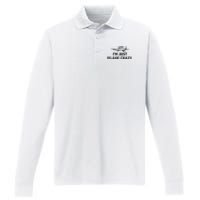 I'm Just Plane Crazy. Funny Airplane Pilots Performance Long Sleeve Polo