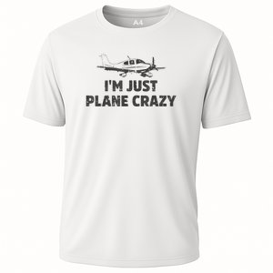 I'm Just Plane Crazy. Funny Airplane Pilots Cooling Performance Crew T-Shirt