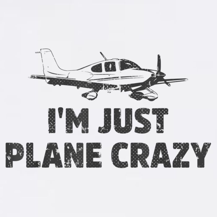 I'm Just Plane Crazy. Funny Airplane Pilots Cooling Performance Crew T-Shirt