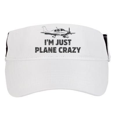 I'm Just Plane Crazy. Funny Airplane Pilots Adult Drive Performance Visor