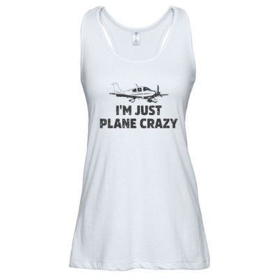 I'm Just Plane Crazy. Funny Airplane Pilots Ladies Essential Flowy Tank