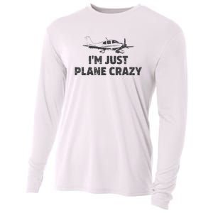 I'm Just Plane Crazy. Funny Airplane Pilots Cooling Performance Long Sleeve Crew