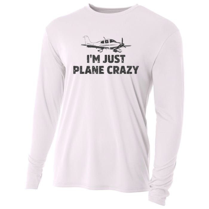 I'm Just Plane Crazy. Funny Airplane Pilots Cooling Performance Long Sleeve Crew