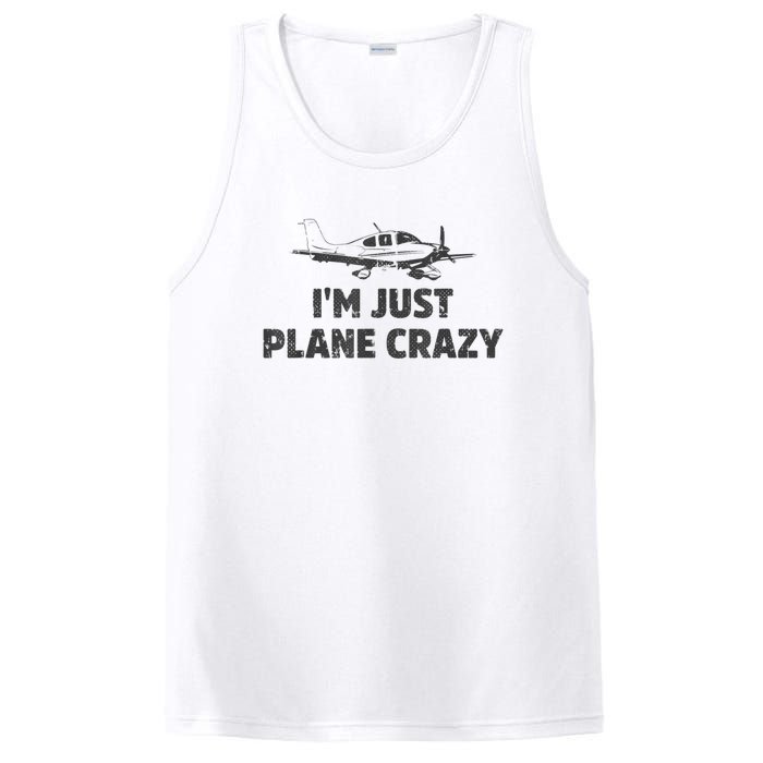 I'm Just Plane Crazy. Funny Airplane Pilots PosiCharge Competitor Tank