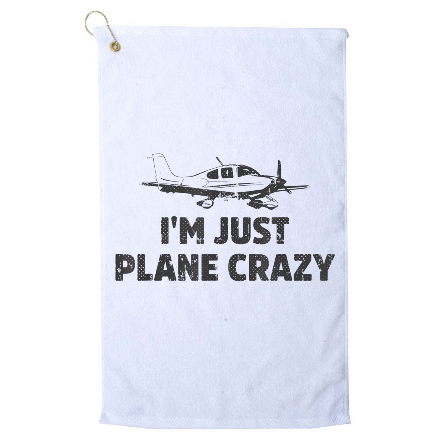 I'm Just Plane Crazy. Funny Airplane Pilots Golf Towel