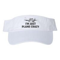 I'm Just Plane Crazy. Funny Airplane Pilots Valucap Bio-Washed Visor