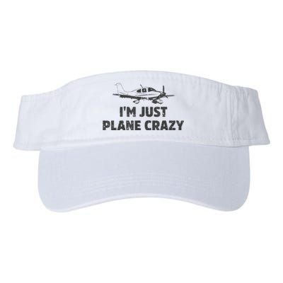 I'm Just Plane Crazy. Funny Airplane Pilots Valucap Bio-Washed Visor