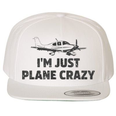 I'm Just Plane Crazy. Funny Airplane Pilots Wool Snapback Cap