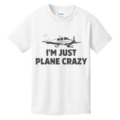 I'm Just Plane Crazy. Funny Airplane Pilots Kids T-Shirt