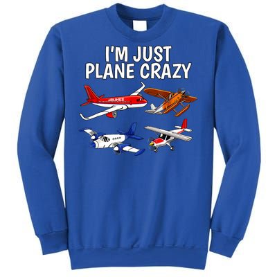 I'm Just Plane Crazy Aviation Gifts For Aircraft Pilots Sweatshirt