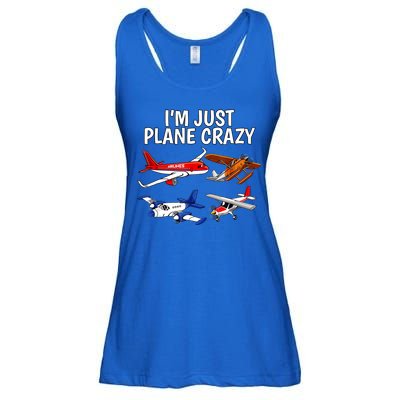 I'm Just Plane Crazy Aviation Gifts For Aircraft Pilots Ladies Essential Flowy Tank