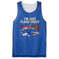 I'm Just Plane Crazy Aviation Gifts For Aircraft Pilots Mesh Reversible Basketball Jersey Tank