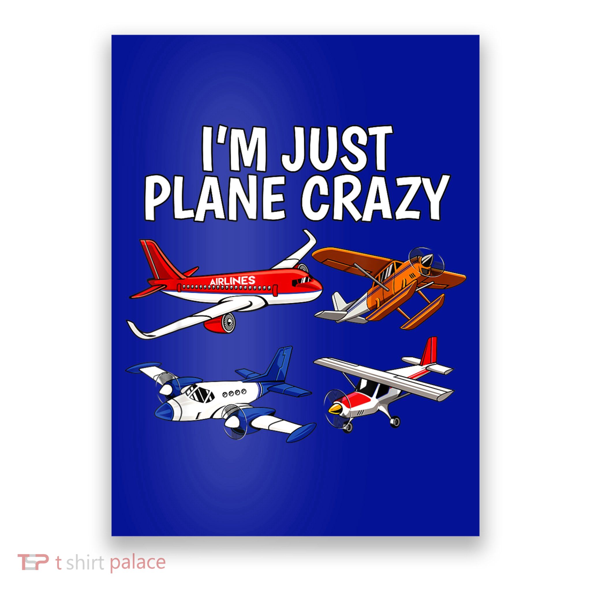 I'm Just Plane Crazy Aviation Gifts For Aircraft Pilots Poster