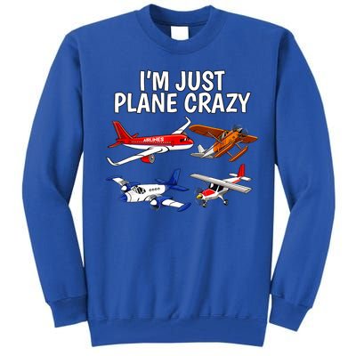 I'm Just Plane Crazy Aviation Gifts For Aircraft Pilots Tall Sweatshirt