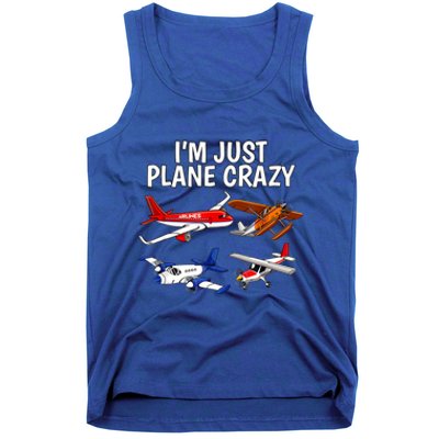 I'm Just Plane Crazy Aviation Gifts For Aircraft Pilots Tank Top