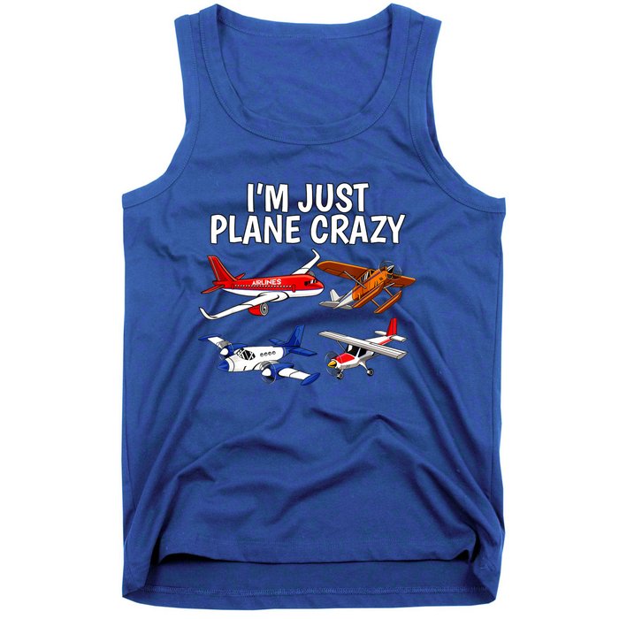 I'm Just Plane Crazy Aviation Gifts For Aircraft Pilots Tank Top