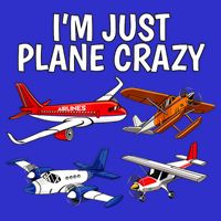I'm Just Plane Crazy Aviation Gifts For Aircraft Pilots Zip Tote Bag