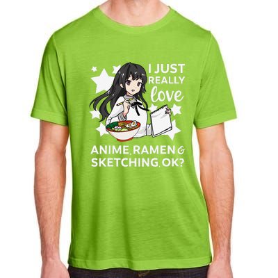 I Just Really Love Anime Ra and Sketching OK Drawing Art Adult ChromaSoft Performance T-Shirt