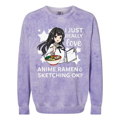 I Just Really Love Anime Ra and Sketching OK Drawing Art Colorblast Crewneck Sweatshirt