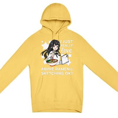 I Just Really Love Anime Ra and Sketching OK Drawing Art Premium Pullover Hoodie