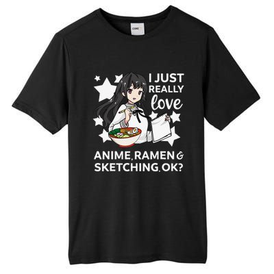 I Just Really Love Anime Ra and Sketching OK Drawing Art Tall Fusion ChromaSoft Performance T-Shirt