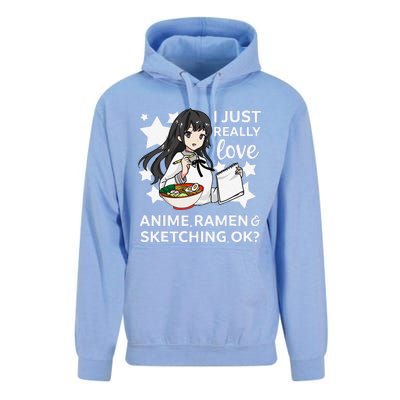 I Just Really Love Anime Ra and Sketching OK Drawing Art Unisex Surf Hoodie