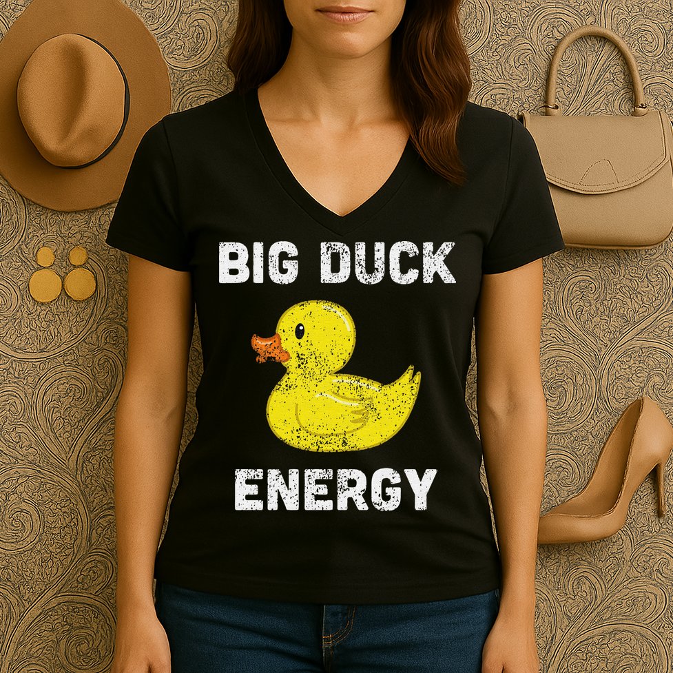 I Just Really Like Ducks Funny Rubber Duck Lover Women's V-Neck T-Shirt
