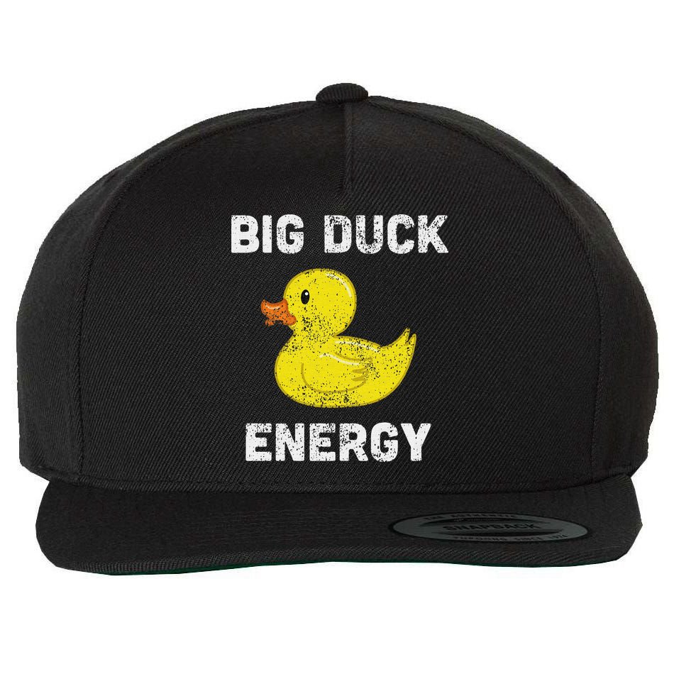 I Just Really Like Ducks Funny Rubber Duck Lover Wool Snapback Cap