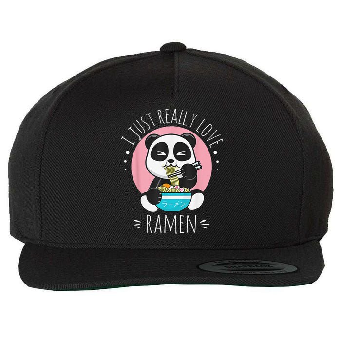 I Just Really Love Ra Kawaii Anime Panda Cute Manga Love Wool Snapback Cap