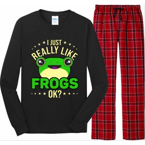 I Just Really Like Frogs Ok Frog Lover Long Sleeve Pajama Set