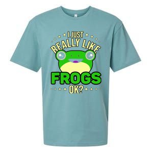 I Just Really Like Frogs Ok Frog Lover Sueded Cloud Jersey T-Shirt