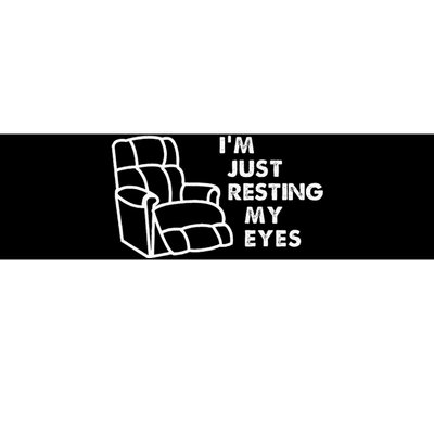 IM Just Resting My Eyes Funny Vintage Dad Grandpa Gifts Bumper Sticker