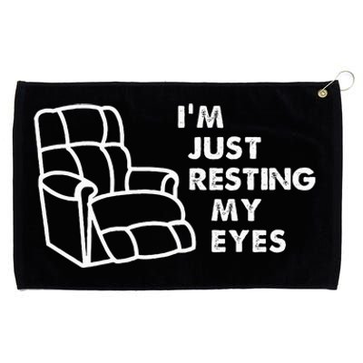 IM Just Resting My Eyes Funny Vintage Dad Grandpa Gifts Grommeted Golf Towel