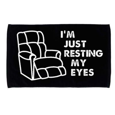 IM Just Resting My Eyes Funny Vintage Dad Grandpa Gifts Microfiber Hand Towel