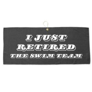 I Just Retired The Swim Team Large Microfiber Waffle Golf Towel