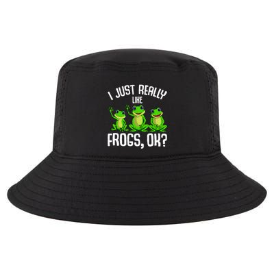 I Just Really Like Frogs Frog Cool Comfort Performance Bucket Hat