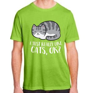 I Just Really Like Cats Gift Adult ChromaSoft Performance T-Shirt