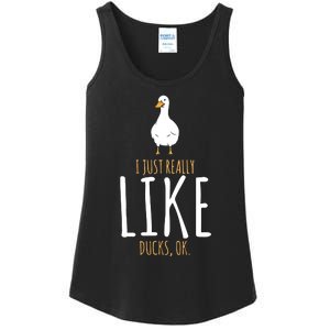 I Just Really Like Ducks Ok Ladies Essential Tank