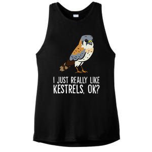 I Just Really Like Kestrels Ok Cute Kestrel Bird Ladies PosiCharge Tri-Blend Wicking Tank