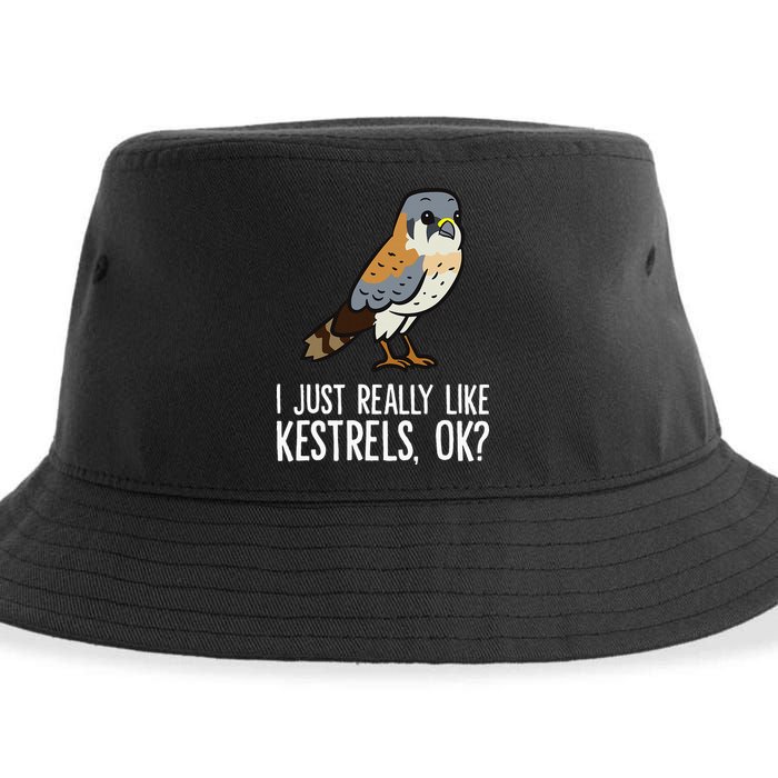I Just Really Like Kestrels Ok Cute Kestrel Bird Sustainable Bucket Hat