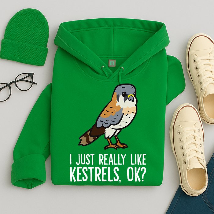 I Just Really Like Kestrels Ok Cute Kestrel Bird Hoodie